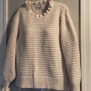 Madewell Cream Color Knit Sweater Sz M